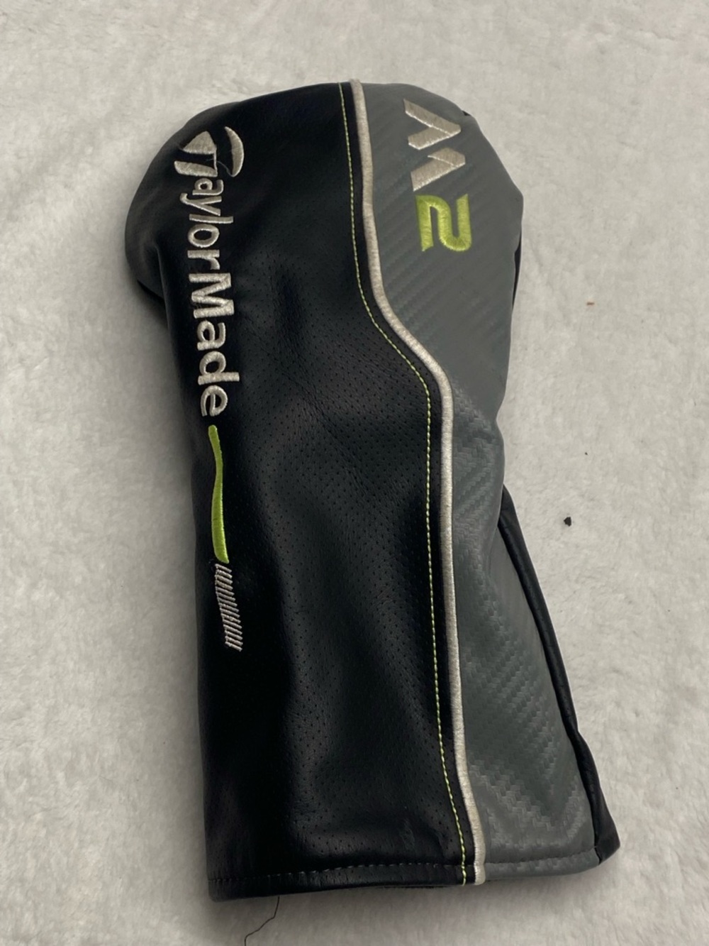 Taylormade M2 Leather Driver Head Cover - Black/Gray/Lime